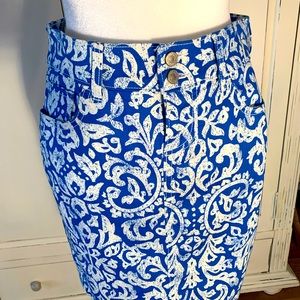 Vibrant Blue/White mint skirt